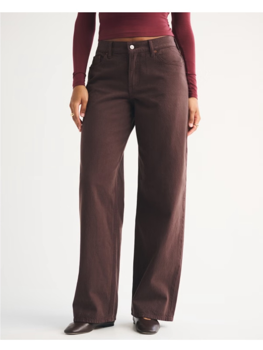 Curve Love Low Rise Ultra Loose Jean Abercrombie & Fitch